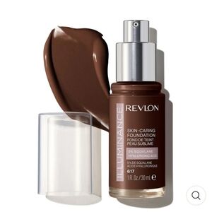Revlon Illuminance Skin-Caring Foundation 617 Ebony 1 Fl. Oz.